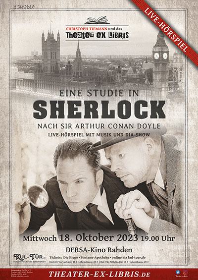 Theater ex libris: Eine Studie in Sherlock Holmes - Llive-Hörspiel in Rahden
