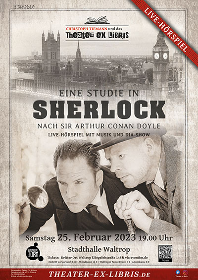 Live-Hörspiel "Eine Studie in Sherlock": Christoph Tiemann und das Theater ex libris in Waltrop