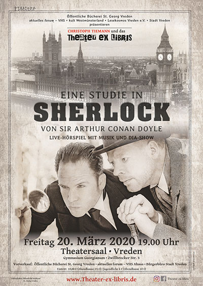 Eine Studie in Sherlock: Christoph Tiemann und das Theater ex libris: Die Abenteuer des Sherlock Holmes in Vreden